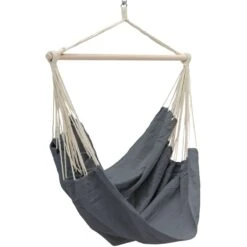 Hängesessel 185x130cm In Grau -Freien Gartenserien Geschäft amanka hangesessel 185x130cm in grau 2