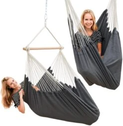 Hängesessel 185x130cm In Grau -Freien Gartenserien Geschäft amanka hangesessel 185x130cm in grau 3