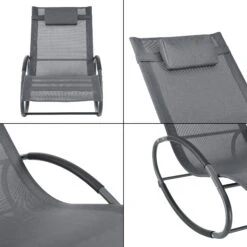 Schaukelliege Almaluez In Grau (L)153cm (B)63cm (H)80.5cm -Freien Gartenserien Geschäft en casa schaukelliege almaluez in grau l 153cm b 63cm h 80 5cm 5