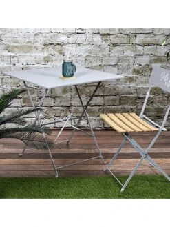 Gartentisch In Taupe - (B)70 X (H)70 X (T)71 Cm