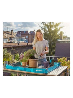 Gardena Pflanzmatte "city Gardening M" In Türkis/ Grau - (L)120 X (B)100 Cm -Freien Gartenserien Geschäft gardena pflanzmatte city gardening m in turkis grau l 120 x b 100 cm 2
