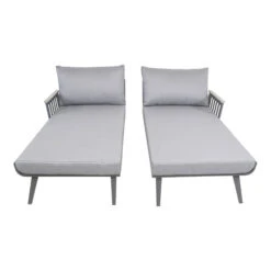 Garten Doppelliege AMALFI In Grau -Freien Gartenserien Geschäft gmd living garten doppelliege amalfi in grau 2