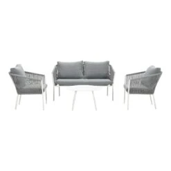 Gartenmöbel Lounge Sitzgruppe FLEURIE In Farbe Hellgrau 8 Gartenmöbel Lounge Sitzgruppe FLEURIE In Farbe Hellgrau -Freien Gartenserien Geschäft gmd living gartenmobel lounge sitzgruppe fleurie in farbe hellgrau 1