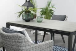 Gartentisch SALSA ,Aluminium, Mit Polywood Tischplatte In Farbe Grau -Freien Gartenserien Geschäft gmd living gartentisch salsa aluminium mit polywood tischplatte in farbe grau 2