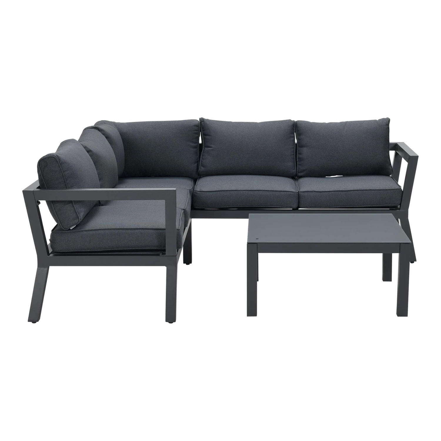 Lounge Sitzgruppe Set COLORADO In Farbe Gestell Schwarz / Polster Schwarz 4 Lounge Sitzgruppe Set COLORADO In Farbe Gestell Schwarz / Polster Schwarz – Bild 2