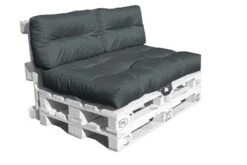 Outdoor Palettenkissen Set MONSUN, Wasserfest, Farbe Anthrazit