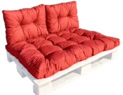 Premium Palettenkissen Set, In - & Outdoor In Rot