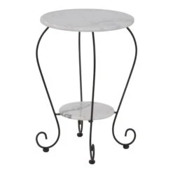 Runder Beistelltisch MARMOR In Weiß