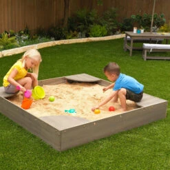 KidKraft Sandkasten Für Den Garten, Grau -Freien Gartenserien Geschäft kidkraft sandkasten fur den garten grau 6