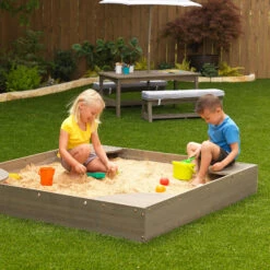 KidKraft Sandkasten Für Den Garten, Grau -Freien Gartenserien Geschäft kidkraft sandkasten fur den garten grau 8