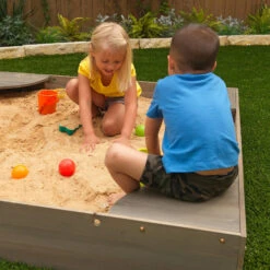 KidKraft Sandkasten Für Den Garten, Grau -Freien Gartenserien Geschäft kidkraft sandkasten fur den garten grau 9