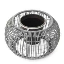 Beistelltisch Gartentisch Mit Behälter D: 58cm In Grau -Freien Gartenserien Geschäft marelida beistelltisch gartentisch mit behalter d 58cm in grau 5