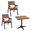 2er-Set Gartenstuhl+Gartentisch J95, Schwarz, Teak 1 2er-Set Gartenstuhl+Gartentisch J95, Schwarz, Teak -Freien Gartenserien Geschäft mcw 2er set gartenstuhl gartentisch j95 schwarz teak