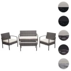 Garnitur F56, Grau, Kissen Creme -Freien Gartenserien Geschäft mcw garnitur f56 grau kissen creme 7