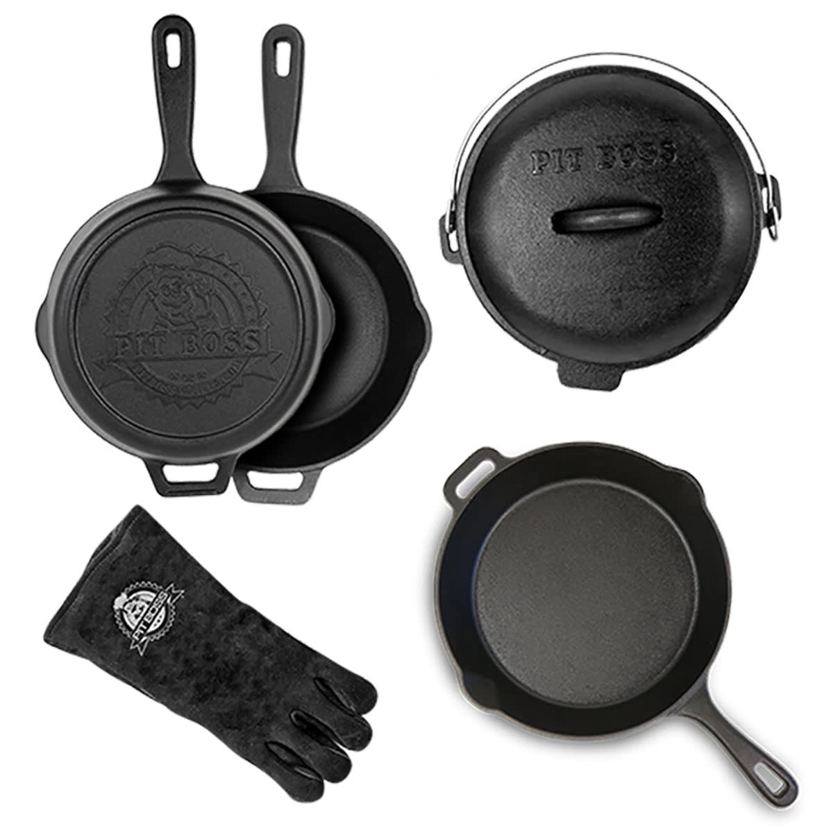 Dutch Oven Set 6teilig Gusseisen In Schwarz