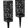 2er-Set: LED-Solar-Gartenstecker In Schwarz - (H)28 Cm -Freien Gartenserien Geschäft profigarden 2er set led solar gartenstecker in schwarz h 28 cm