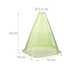 10 X Pflanzenhut In Grün - (B)19 X (H)22 X (T)19 Cm -Freien Gartenserien Geschäft relaxdays 10 x pflanzenhut in grun b 19 x h 22 x t 19 cm 3