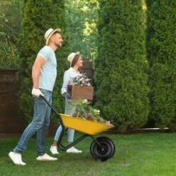 2er Set Schubkarrenrad In Schwarz -Freien Gartenserien Geschäft relaxdays 2er set schubkarrenrad in schwarz 2