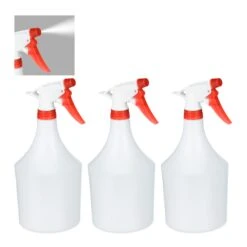 3x Sprühflasche In Weiß/ Rot - 1 L