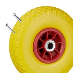 4x Sackkarrenrad In Gelb/ Rot - 3.00-4 -Freien Gartenserien Geschäft relaxdays 4x sackkarrenrad in gelb rot 3 00 4 5