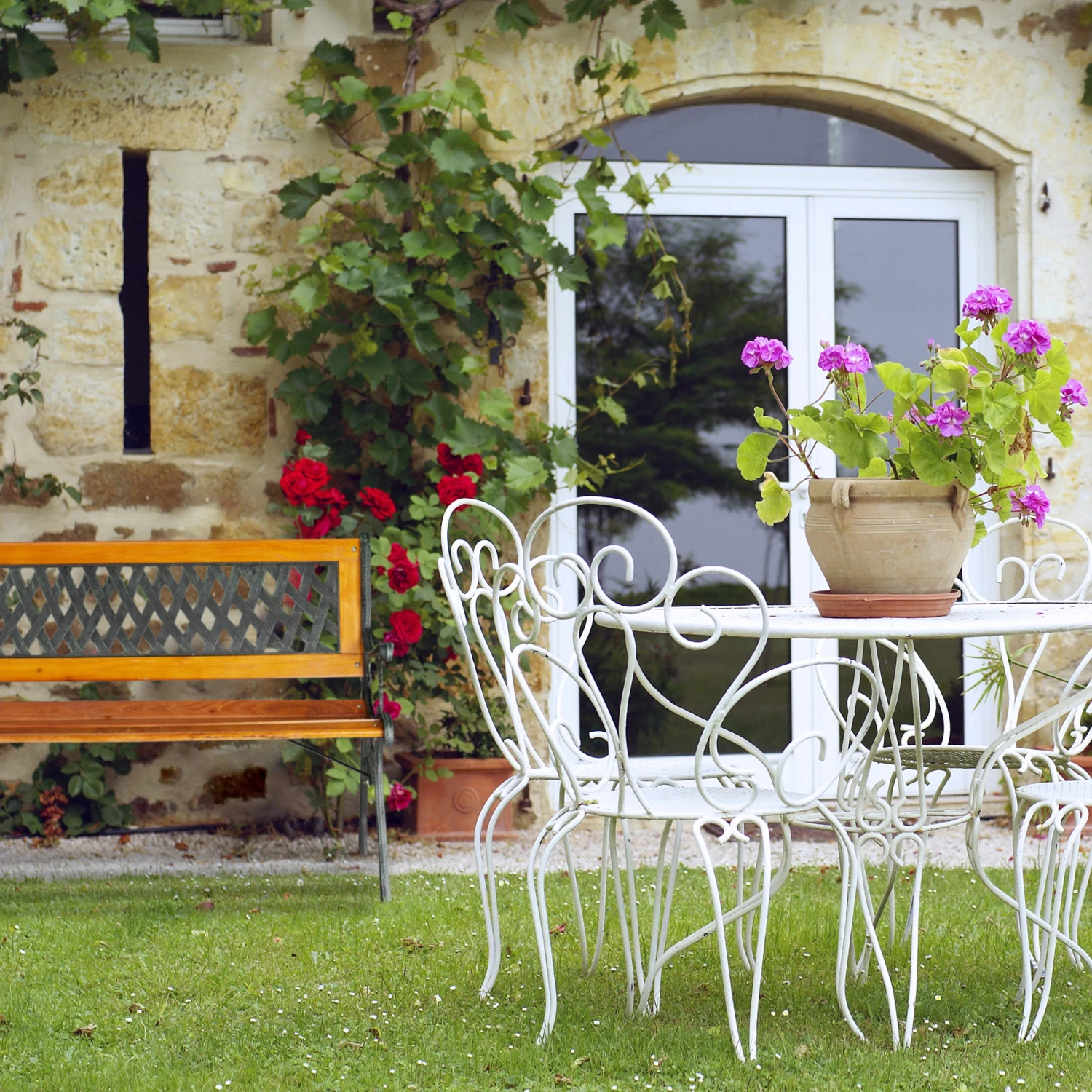 Gartenbank In Natur - (B)125 X (H)73 X (T)52 Cm 5 Gartenbank In Natur - (B)125 X (H)73 X (T)52 Cm – Bild 3