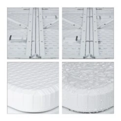 Gartentisch In Weiß - (B)178 X (H)72 X (T)74 Cm -Freien Gartenserien Geschäft relaxdays gartentisch in weiss b 178 x h 72 x t 74 cm 6