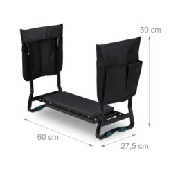 Kniebank Garten In Schwarz - (B)60 X (H)50 X (T)27,5 Cm -Freien Gartenserien Geschäft relaxdays kniebank garten in schwarz b 60 x h 50 x t 27 5 cm 3