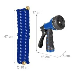 Spiralschlauch In Blau - 10 M -Freien Gartenserien Geschäft relaxdays spiralschlauch in blau 10 m 3