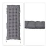 Stuhlkissen In Grau - (B)118 X (H)7 X (T)50 Cm -Freien Gartenserien Geschäft relaxdays stuhlkissen in grau b 118 x h 7 x t 50 cm
