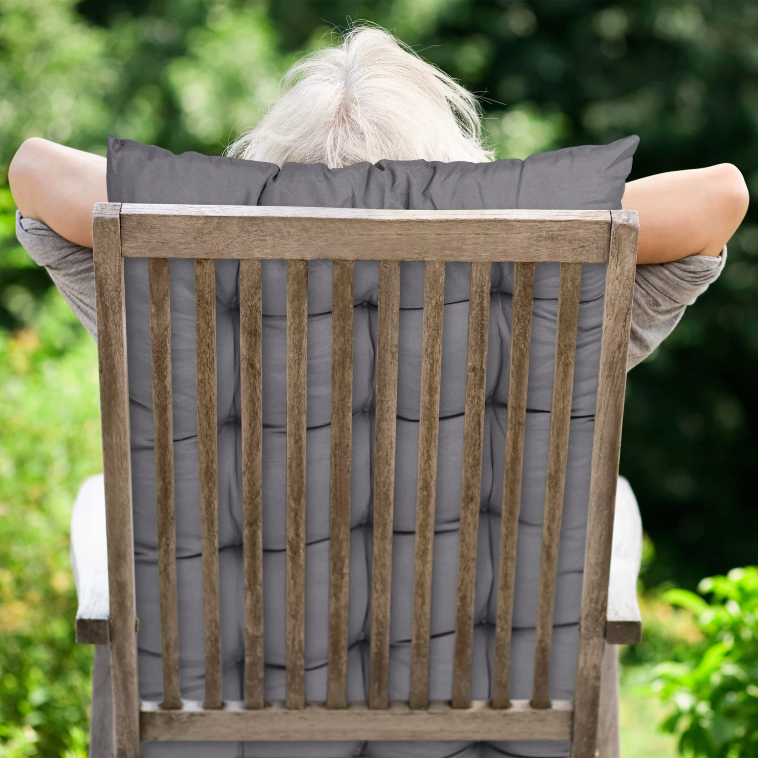 Stuhlkissen In Grau - (B)118 X (H)7 X (T)50 Cm 5 Stuhlkissen In Grau - (B)118 X (H)7 X (T)50 Cm – Bild 3