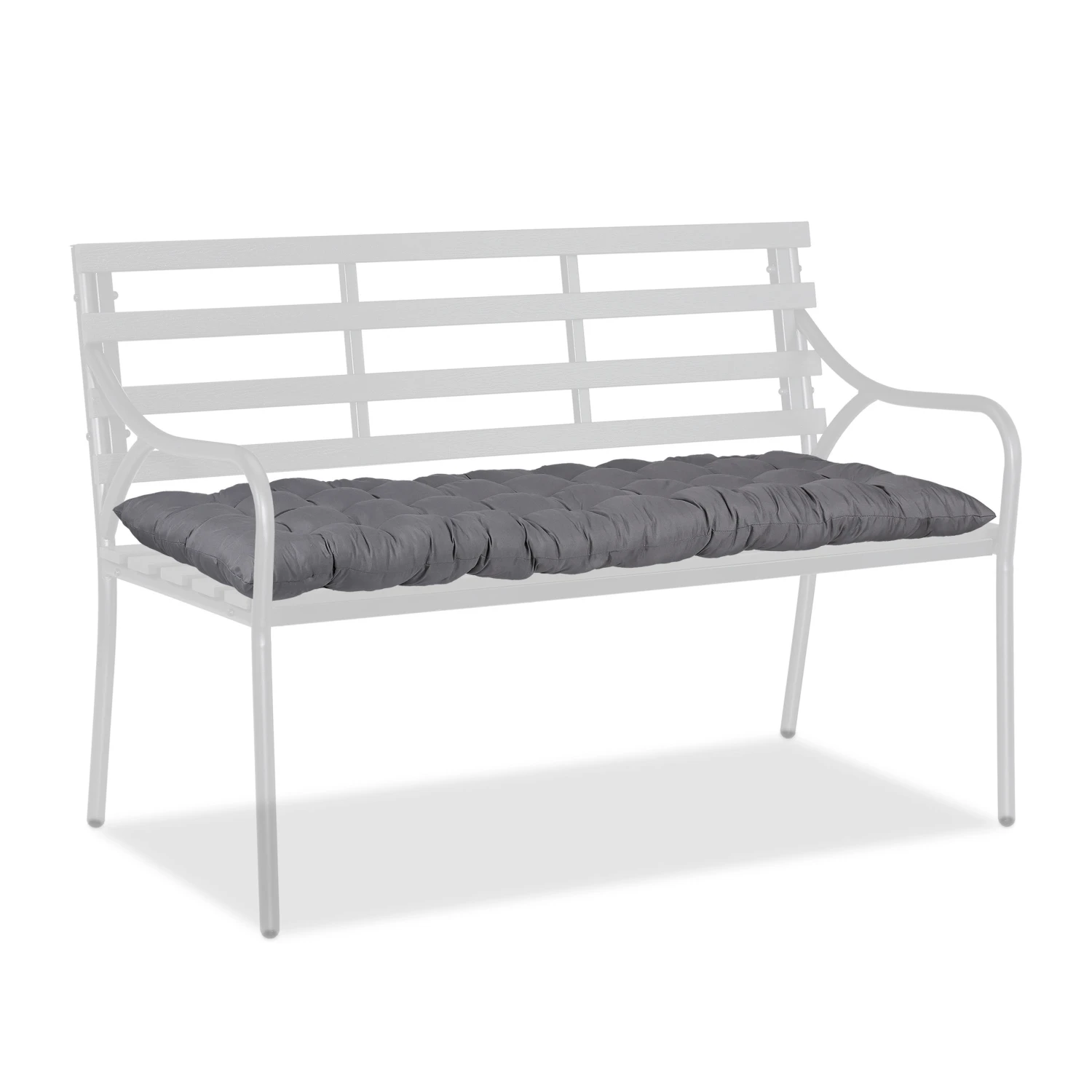 Stuhlkissen In Grau - (B)118 X (H)7 X (T)50 Cm 10 Stuhlkissen In Grau - (B)118 X (H)7 X (T)50 Cm – Bild 8