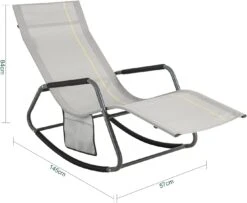 Schaukelliege In Hellgrau - (B)145 X (H)84 X (T)57cm -Freien Gartenserien Geschäft sobuy schaukelliege in hellgrau b 145 x h 84 x t 57cm 3