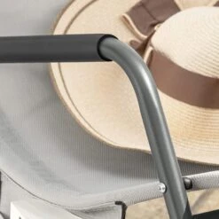 Schaukelliege In Hellgrau - (B)145 X (H)84 X (T)57cm -Freien Gartenserien Geschäft sobuy schaukelliege in hellgrau b 145 x h 84 x t 57cm 4