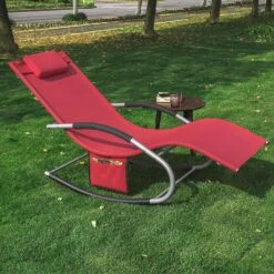Swingliege In Rot - (B)150 X (H)63 X (T)87cm 10 Swingliege In Rot - (B)150 X (H)63 X (T)87cm -Freien Gartenserien Geschäft sobuy swingliege in rot b 150 x h 63 x t 87cm 2