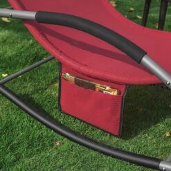 Swingliege In Rot - (B)150 X (H)63 X (T)87cm 12 Swingliege In Rot - (B)150 X (H)63 X (T)87cm -Freien Gartenserien Geschäft sobuy swingliege in rot b 150 x h 63 x t 87cm 4